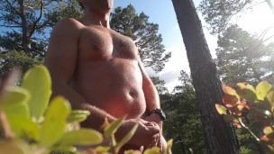 Jerking of in summer forest p1