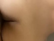 Thick ass light skin throwing it back the bathroom during house party  4/16