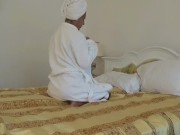 After shower stepson massages stepmom with cream 3/16