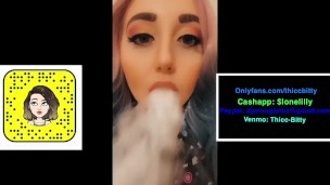 Emo Punk Girl Vaping Thick Rips Blow Out Step Sis Cuck