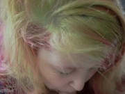 Busty BBW brit teen willow kelly gives her photographer a sloppy blowjob after being choked 15/16