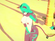 Furry Hentai 3D - Cat fingering in the beach 2/16