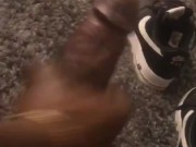 Bbc handjob beating that big dick