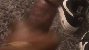 Bbc handjob beating that big dick