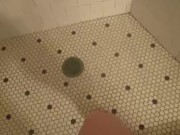 Getting the shower ready for my cute feet 