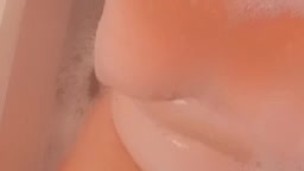 Sexy white girl in the bath