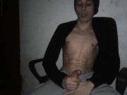 Oiled boy jerking off until shaking and cumming 3/16