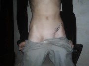 Oiled boy jerking off until shaking and cumming 6/16