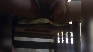 Cubanobeebo masturbates his cock on the couch