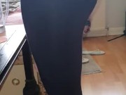 BIG BOOTY Brazilian Babe in See Through Leggings 4/16