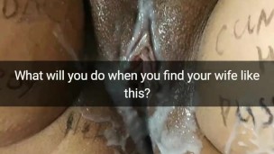 What will you do if you find your wife like this after a gangbang? [Cuckold. Snapchat]