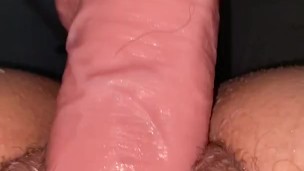 Horny Big Clit Rubbing On Toy