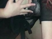 bbw in lingerie loving her boobs