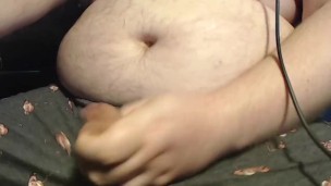 Big chubby boy jerking off for everyone to see.