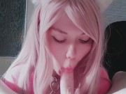 pet the catgirl and fed her with cum 8/16