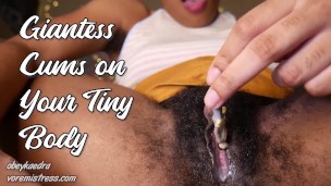 Giantess Cums on Your Tiny Body