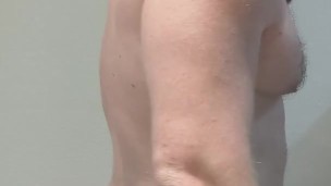 Thick Bodybuilder Naked Flexing Before Showering OnlyfansDotComBeefBeast Sexy Alpha Musclebear Hot 