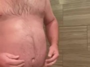 Shower and a little pumping with my new water hydromax penis pump