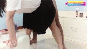 (4K) She like chocolate on my cock หนูชอบช็อคโกแลต บนควยพี่จังทั้งหวานและดูดมันส์