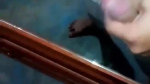 Semen in the mirror