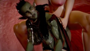 Futa - Anal - Caulifla x Female Orc - 3D Porn