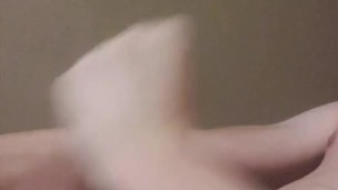 Big dick solo masturbation with cumshot on belly