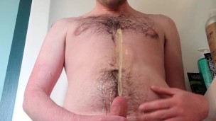 OTTER PISSING ALL OVER HIS HAIRY CHEST