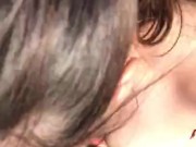 tattooed girl gives blowjob at beach  13/16