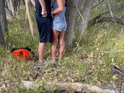 ThumperRealGood  -  FIT COLLEGE TEEN TAKES BIG DICK OUTDOORS!! Hot girl with big tits fucks outside  1/16