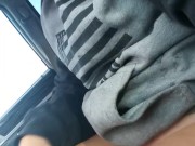 Peeing in my car on the way home from work
