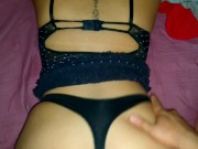 Comendo morena gostosa de calcinha Dio fio dental preta. Amadora - Mini Robin 13/16