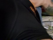 BIG COCK INSIDE CALVIN KLEIN BLACK TRUNK BOXERS. MY BEST FRIEND SUGAR DADDY JERKING OFF IN TIGHTS