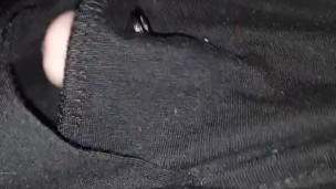  Thrusting Up and Jerking Off His Packer Through Boxers and Open Button Sweats