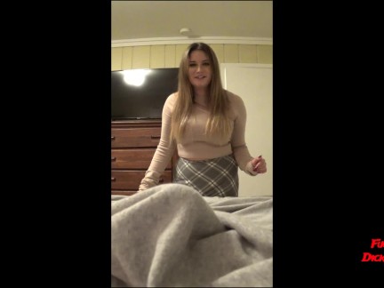 Step-Sister Walks in on You Jerking Your Small Cock and Helps!