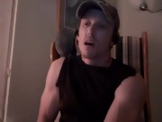 muscular guy's eyes roll back when he cums 11/16