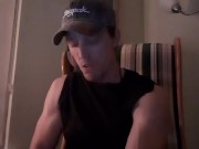 muscular guy's eyes roll back when he cums 14/16