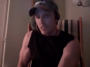 muscular guy's eyes roll back when he cums 9/16