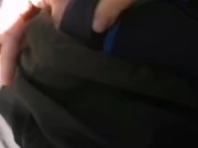 Teasing and playing with my boyfriends cock - hot wet precum 4/16