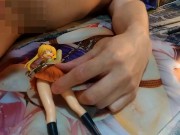 金髪ツインテール美少女JKフィギュアぶっかけ顔発射オナニー【スクールランブル沢近愛理】