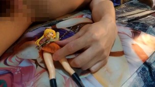 金髪ツインテール美少女JKフィギュアぶっかけ顔発射オナニー【スクールランブル沢近愛理】