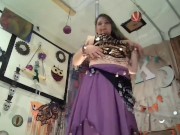 Worship arab goddess Belly Dancing StripTease, unveil her sacred temple as she dances &strips 4 you 13/16