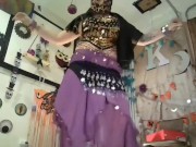 Worship arab goddess Belly Dancing StripTease, unveil her sacred temple as she dances &strips 4 you 2/16