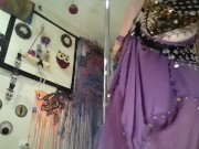 Worship arab goddess Belly Dancing StripTease, unveil her sacred temple as she dances &strips 4 you 3/16