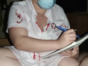 Covid-19 Handjob from sexy Nurse *blacknails/cumblast* 1/16