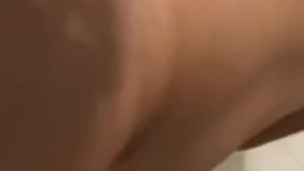 Round Ass Petite Brunette Soaking in the Tub