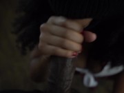 Stacy the Bandit School Girl fucks and takes cum shot on Mask 11/16