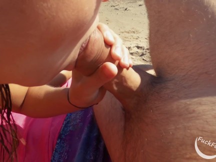 Hot couple having sex on public beach - FuckForeverEver