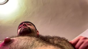 Hairy Sweaty Pumped Jock Daddy Tits After Workout