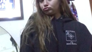 Beautiful Native American ex with pouty lips shows off a little