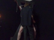 Redhead Milf tied to St. Andrews Cross and brought to orgasm. 4/16